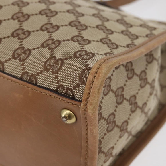 GUCCI GG Canvas Umhängetasche Beige Gold 110292 Auth 182469
