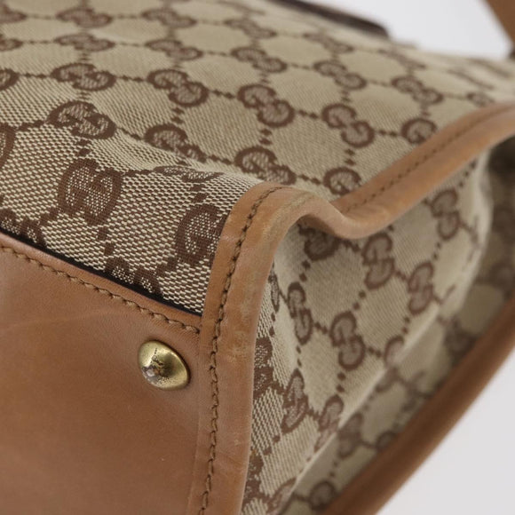 GUCCI GG Canvas Umhängetasche Beige Gold 110292 Auth 182469
