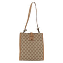 GUCCI GG Canvas Umhängetasche Beige Gold 110292 Auth 182469-2