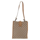 GUCCI GG Canvas Umhängetasche Beige Gold 110292 Auth 182469-4