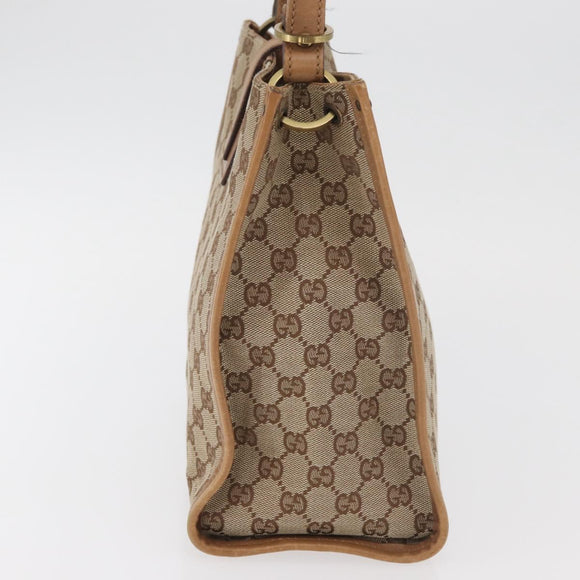 GUCCI GG Canvas Umhängetasche Beige Gold 110292 Auth 182469