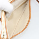 GUCCI GG Plus Supreme Shoulder Bag PVC White Gold Auth 182471-20