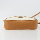 GUCCI GG Plus Supreme Shoulder Bag PVC White Gold Auth 182471-5
