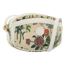 GUCCI Flora Shoulder Bag PVC White Gold 007 113 0115 Auth 182472-1