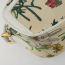 GUCCI Flora Shoulder Bag PVC White Gold 007 113 0115 Auth 182472-14