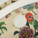 GUCCI Flora Shoulder Bag PVC White Gold 007 113 0115 Auth 182472-17