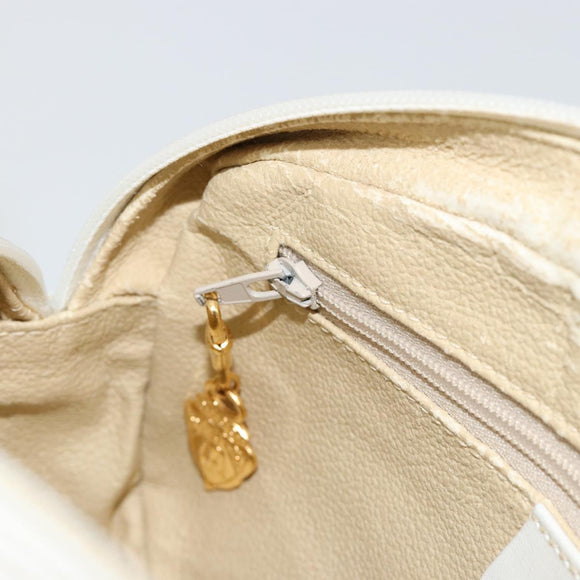 GUCCI Flora Shoulder Bag PVC White Gold 007 113 0115 Auth 182472