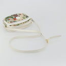 GUCCI Flora Shoulder Bag PVC White Gold 007 113 0115 Auth 182472-7