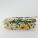 GUCCI Flora Shoulder Bag PVC White Gold 007 113 0115 Auth 182472-5
