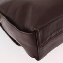 GUCCI Shoulder Bag Leather Bordeaux Gold Auth 182475-15