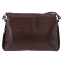 GUCCI Shoulder Bag Leather Bordeaux Gold Auth 182475-2