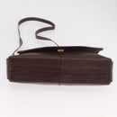 GUCCI Shoulder Bag Leather Bordeaux Gold Auth 182475-5