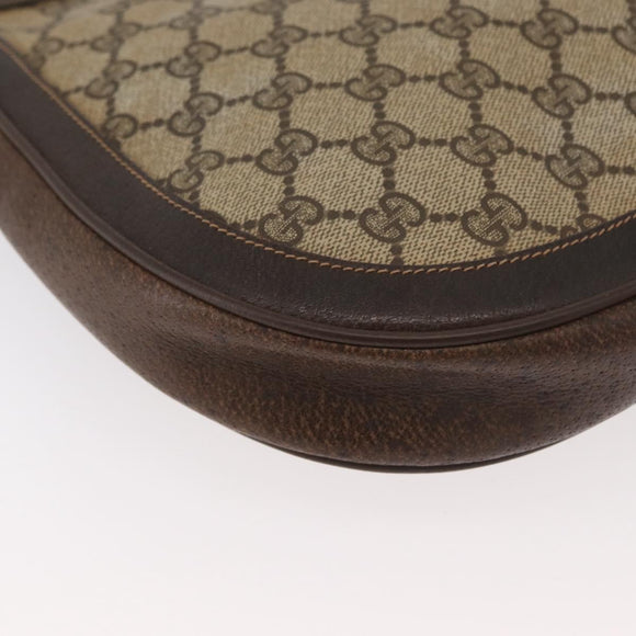 GUCCI GG Supreme Web Sherry Line Umhängetasche PVC Beige Gold Original 182476