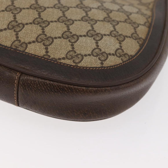 GUCCI GG Supreme Web Sherry Line Umhängetasche PVC Beige Gold Original 182476