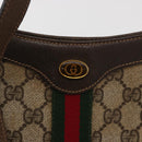GUCCI GG Supreme Web Sherry Line Umhängetasche PVC Beige Gold Original 182476-18