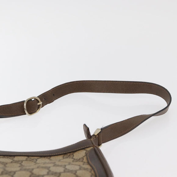 GUCCI GG Supreme Web Sherry Line Umhängetasche PVC Beige Gold Original 182476
