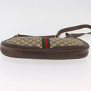 GUCCI GG Supreme Web Sherry Line Umhängetasche PVC Beige Gold Original 182476-5