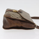 GUCCI GG Supreme Web Sherry Line Shoulder Bag PVC Beige Gold Auth 182477-3