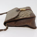 GUCCI GG Supreme Web Sherry Line Shoulder Bag PVC Beige Gold Auth 182477-4
