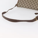 GUCCI GG Supreme Web Sherry Line Shoulder Bag PVC Beige Gold Auth 182477-7
