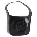 GUCCI Soho Hand Bag Patent leather Black Silver 007 0249 Auth 182478-1