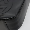 GUCCI Soho Hand Bag Patent leather Black Silver 007 0249 Auth 182478-10