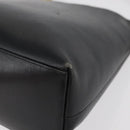 GUCCI Bamboo Hand Bag Leather Black Gold 001 2113 1880 Auth 182479-14