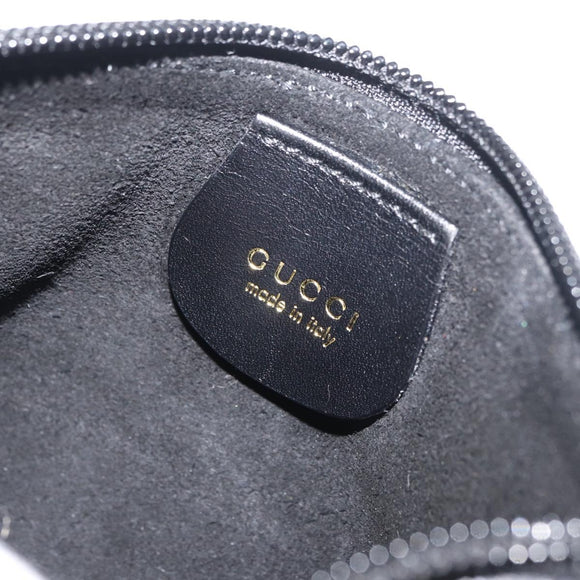 GUCCI Bamboo Hand Bag Leather Black Gold 001 2113 1880 Auth 182479