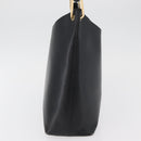 GUCCI Bamboo Hand Bag Leather Black Gold 001 2113 1880 Auth 182479-4