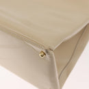 GUCCI Handtasche Lackleder 2-Wege Beige Gold Auth 182480-9