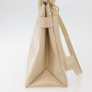 GUCCI Handtasche Lackleder 2-Wege Beige Gold Auth 182480-4