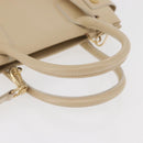 GUCCI Handtasche Lackleder 2-Wege Beige Gold Auth 182480-7