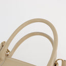 GUCCI Handtasche Lackleder 2-Wege Beige Gold Auth 182480-14
