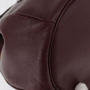 CARTIER Must Line Purse Shoulder Bag Leather Bordeaux Gold Auth 182482-15