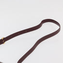 CARTIER Must Line Purse Shoulder Bag Leather Bordeaux Gold Auth 182482-8