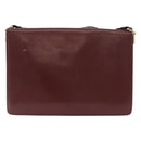 CARTIER Must Line Schoudertas Leer Bordeaux Goud Origineel 182486-3