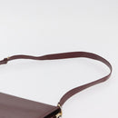 CARTIER Must Line Schoudertas Leer Bordeaux Goud Origineel 182486-8