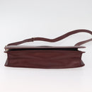 CARTIER Must Line Schoudertas Leer Bordeaux Goud Origineel 182486-9