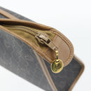 Christian Dior Honingraat Canvas Clutch Tas PVC Zwart Goud Auth 182487-8
