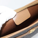 Christian Dior Honingraat Canvas Clutch Tas PVC Zwart Goud Auth 182487-9