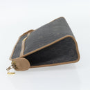 Christian Dior Honingraat Canvas Clutch Tas PVC Zwart Goud Auth 182487-3