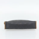 Christian Dior Honingraat Canvas Clutch Tas PVC Zwart Goud Auth 182487-6