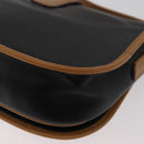 CELINE Shoulder Bag Leather Black Gold Auth 182488-13