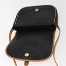 CELINE Shoulder Bag Leather Black Gold Auth 182488-14