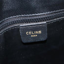 CELINE Shoulder Bag Leather Black Gold Auth 182488-15