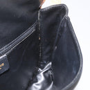 CELINE Shoulder Bag Leather Black Gold Auth 182488-17