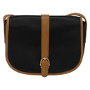 CELINE Shoulder Bag Leather Black Gold Auth 182488-2