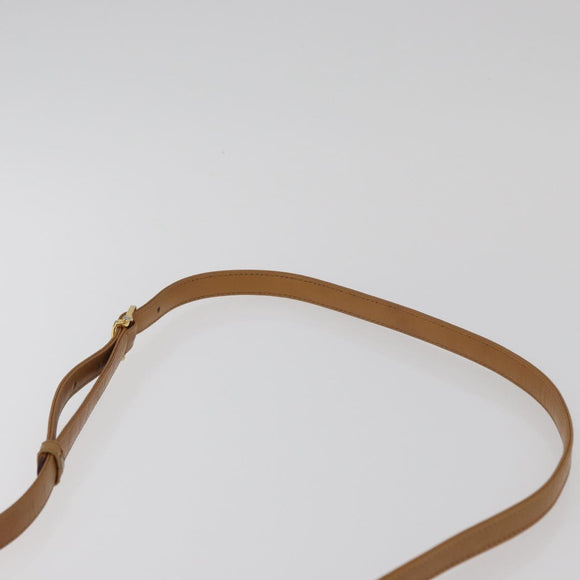 CELINE Shoulder Bag Leather Black Gold Auth 182488