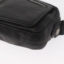 LOEWE Anagram Clutch Bag Leather Black Silver Auth 182493-14