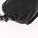 LOEWE Anagram Clutch Bag Leather Black Silver Auth 182493-15